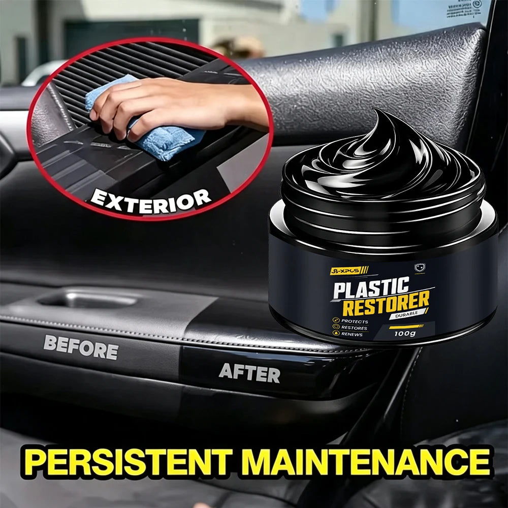 Car Plastic Restorer Black Gloss Coating Leather Plastic Renew Hydrophobic Polish Auto Detailing Long-Lasting YT2040