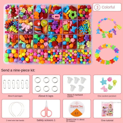 Arts Crafts DIY Handmade Beaded Kit DIY Handmade DIY Making Beads Kit Colorful Kawaii Kit for Make Bracelets Beads Girl Gift