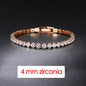 Hip Hop Iced Out 3/4/5mm Crystal Tennis Bracelet for Men Homme Trendy Punk Zirconia Men's Chain on The Hand Streetwear Jewelry