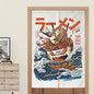 Custom Japanese Resturant Ramen Noren Curtain  Noodles Shop Kitchen Cloth Doorway Curtains Oil Smoke Proof Partition No Punching