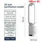 Cooling & Heating Bladeless Fan  Timer Remote Control 8 Wind Speed Home Silent Air Conditioner Heater LED Display