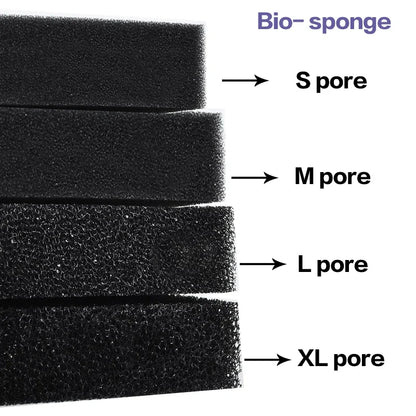 Reusable Biochemical Sponge Water Filter Fish Tank Pond Foam Bio-sponge Filter Aquarium Accessories Black