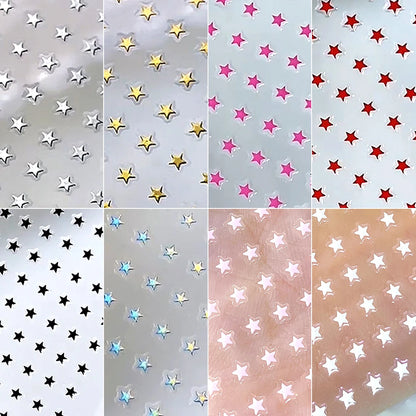 8Pcs/Set 3D Mix Colors Y2K Stars Nails Stickers 8*10cm Five-pointed Star Nail Decals Self-Adhesive Starlight DIY Nail Supplies 1