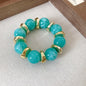 Acrylic Irregular Square Round Beaded Bracelet Bangle for Women Imitation Stone Chain Bracelet Hand Accessories Couple Gifts K