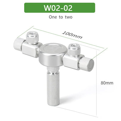 Aquarium CO2 Shunt CO2 Regulator Multi-Way Shunt Regulating Valve Aluminum Alloy CO2 Multi-Pass 2-6 Shunt Fish Tank Supplies