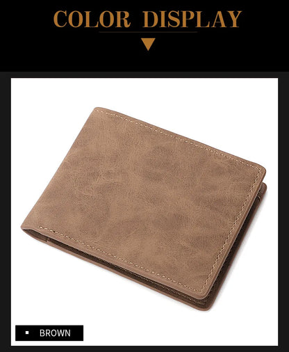 HOMEFISH Fashion Short Wallet for Men, Lightweight Portable Card Holder with Ample Bill Storage