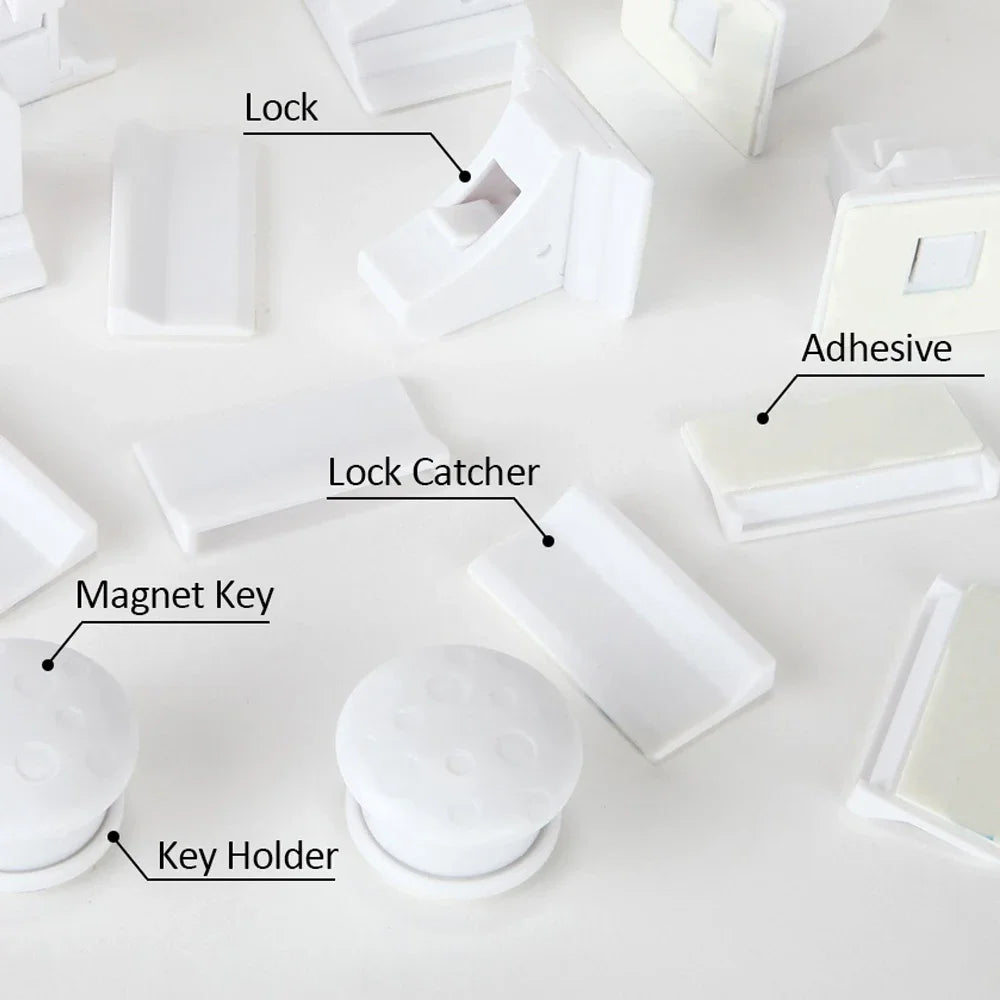 Magnetic Child Safety Lock Limiter Children Protection Baby Safety Lock Invisible Lock Kids Security Drawer Latch Cabinet Door