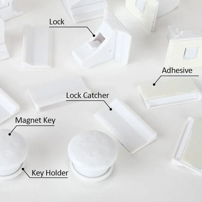 Magnetic Child Safety Lock Limiter Children Protection Baby Safety Lock Invisible Lock Kids Security Drawer Latch Cabinet Door