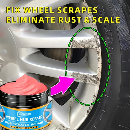 Fasilawei Car Wheel Hub Scratch Repair Paste, Tire Rim Scratch Paint Restoration Paste - for Black, White, And Silver Aluminum A