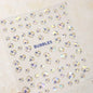 Colorful Bagful Jellyfish Bubbles Swimming Rings Rainbow Stars Ocean Starfish Self Adhesive 5D Nail Art Sticker Manicure Decal