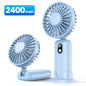 TOPK Portable Mini Fan,2400mAh USB Rechargeable Hand Neck Fan 3in1 Personal Electric Fan Standing Fans for Room Camping Foldable