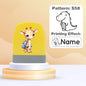 Cartoon Giraffe Customized Name Stamps for Kids,Personalized Waterproof Stamp for Clothing Name Seal for Student&Child