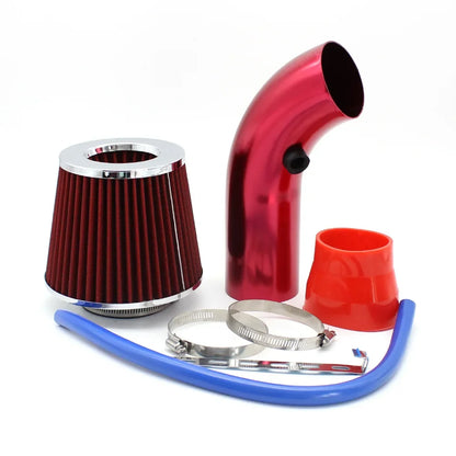 Car Modified High Flow Air Filter Mushroom Head Universal Air Filter 76mm Refitted Winter Cold Air Filter Intake Pipe Kit