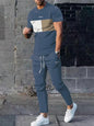 2025 Autumn Fashion Round-neck Short-sleeved Shirts And Casual Long Pants, Urban Street Loose And Casual Fashion Men's 2pcs Set