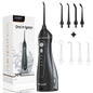 Water Floss Portable Cordless F18 Water Flosser 3 Cleaning Modes Waterproof Rechargeable Water Cleaner 4 Nozzles Clean Gums
