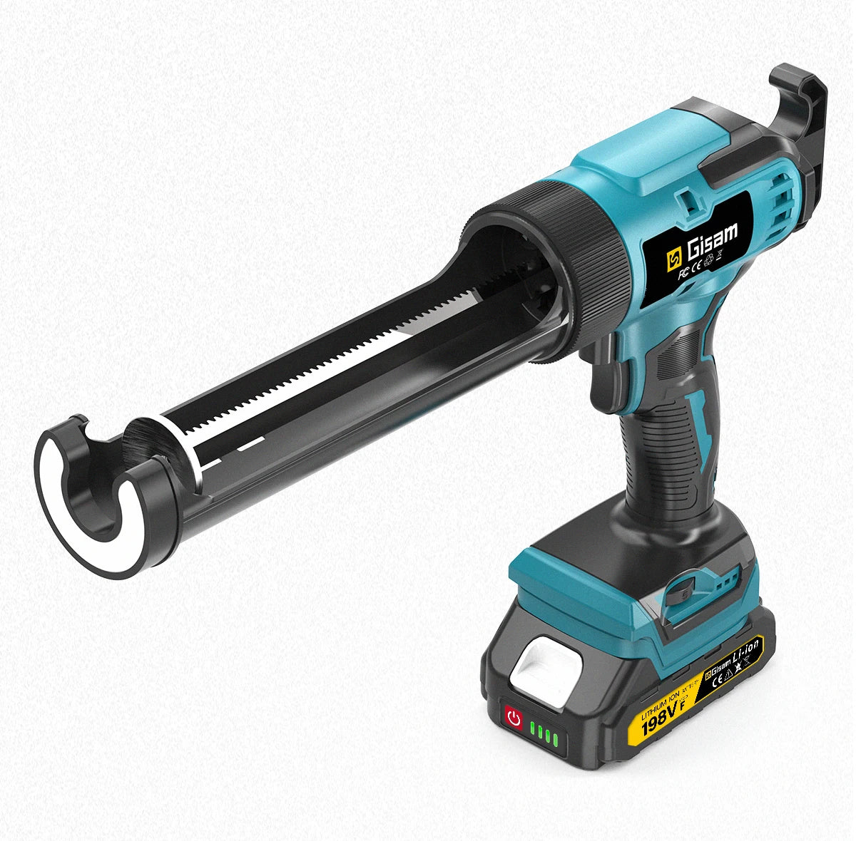 Gisam Electric Caulking Gun Glue 400KG 6Gear Cordless Glass Glue Gun Adhesive Glue Sealant Power Tool For Makita 18V Battery Pin