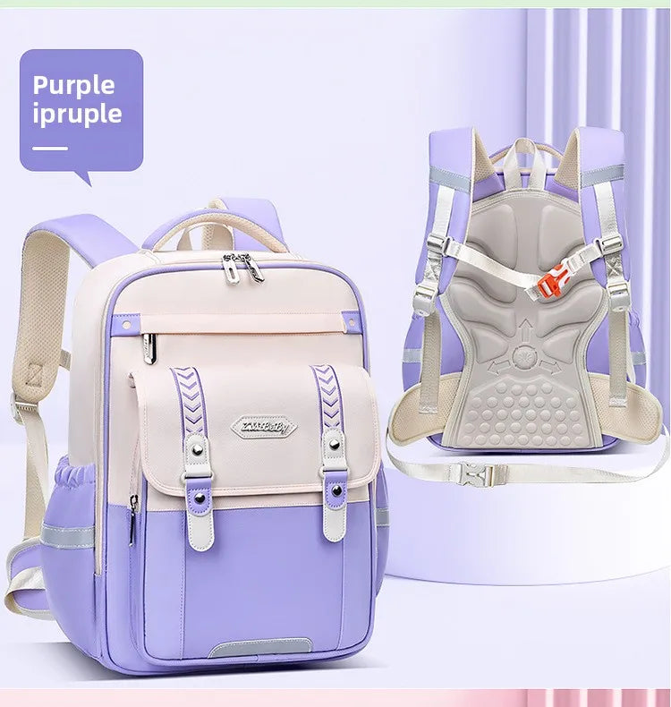 New Primary School Students' Backpacks for Boys and Girls Suitable for Grades 1-6 - 9 Large Capacity Children's School Bags