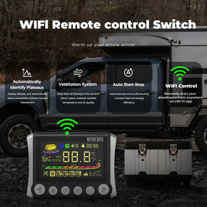 Sunster S-A2409PRO WIFI Bluetooth LCD Switch 12V/24V For Car RV Parking Heater