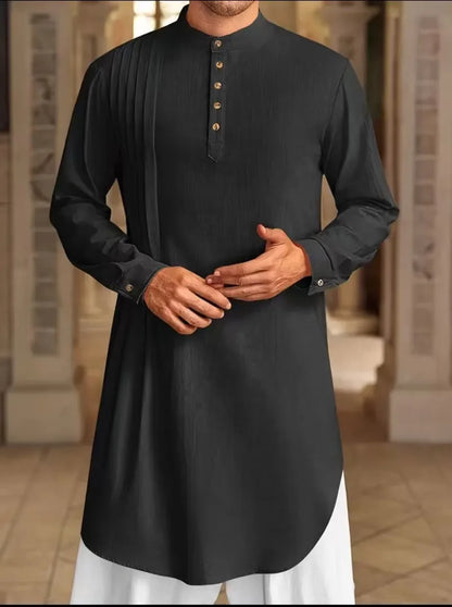 Men Long Robe Dishdasha Jubba Thobe Eid Muslim Kimono Modest Islamic Dubai Saudi Abayas Prayer Kaftan Ramadan Morocco Abaya
