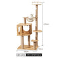 Large Pet Nest Wooden Climbing Frame Bamboo Wood Color Four Seasons Universal Cat Delivery Room Indoor Outdoor Play Tower