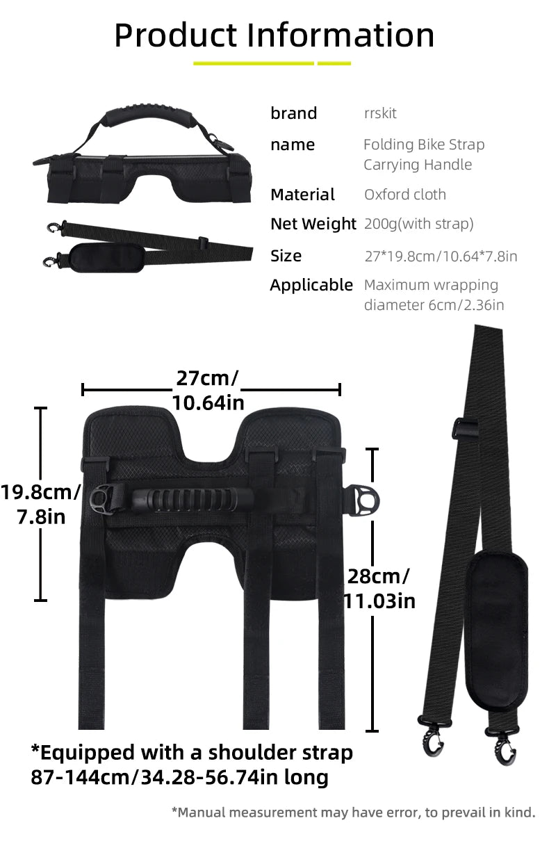 Folding Bicycle Carrier Handle Hand Grip For Brompton Cycling Bicycle Frame Carry Shoulder Strap Bicycle Accessories