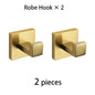 Gold Brushed Bathroom Accessories Hardware Towel Bar Rail Toilet Paper Holder Towel Rack Hook Soap Dish Toilet Brush