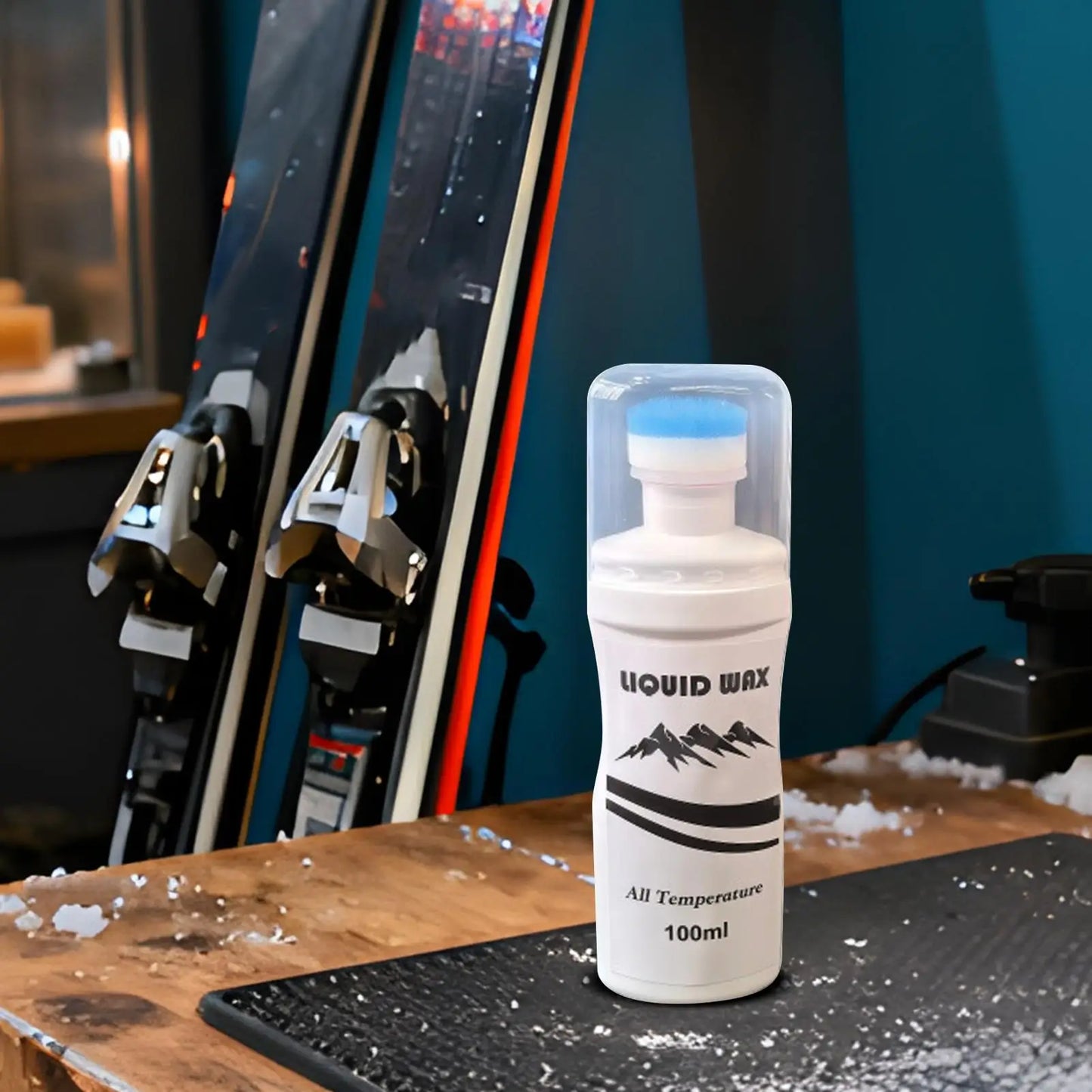 Skate Wax All Temperature Paste with Applicator 100ml All Weather Snowboard Wax for Winter Sports Outdoor Snow Park Cold Weather