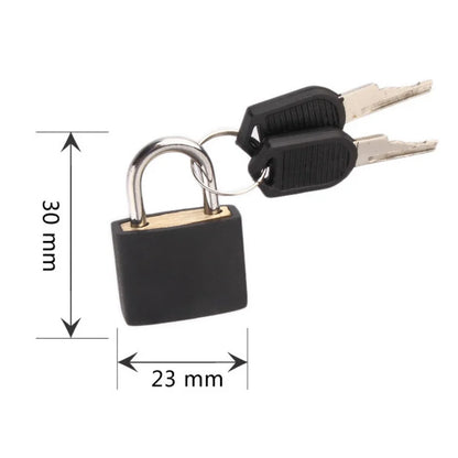 Small mini High Quality Strong Steel Padlock Travel Suitcase Diary Lock Luggage Schoolbag Anti-theft Security Padlock 2 Keys