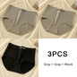 3PCS/set Color Panties Cotton Women Comfortable High-waist Underwear Soft Lingerie Breathable Female Panty Fitness Sports Briefs
