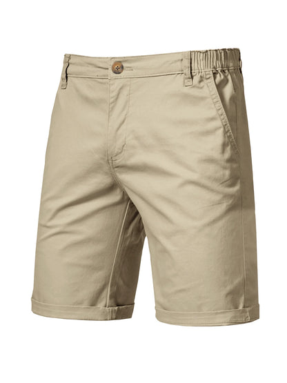 2025 Men's Solid Color Casual Short Pants Beach Breathable Comfortable Straight Short Trousers Hawaiian Holiday Men'S Pants 3XL
