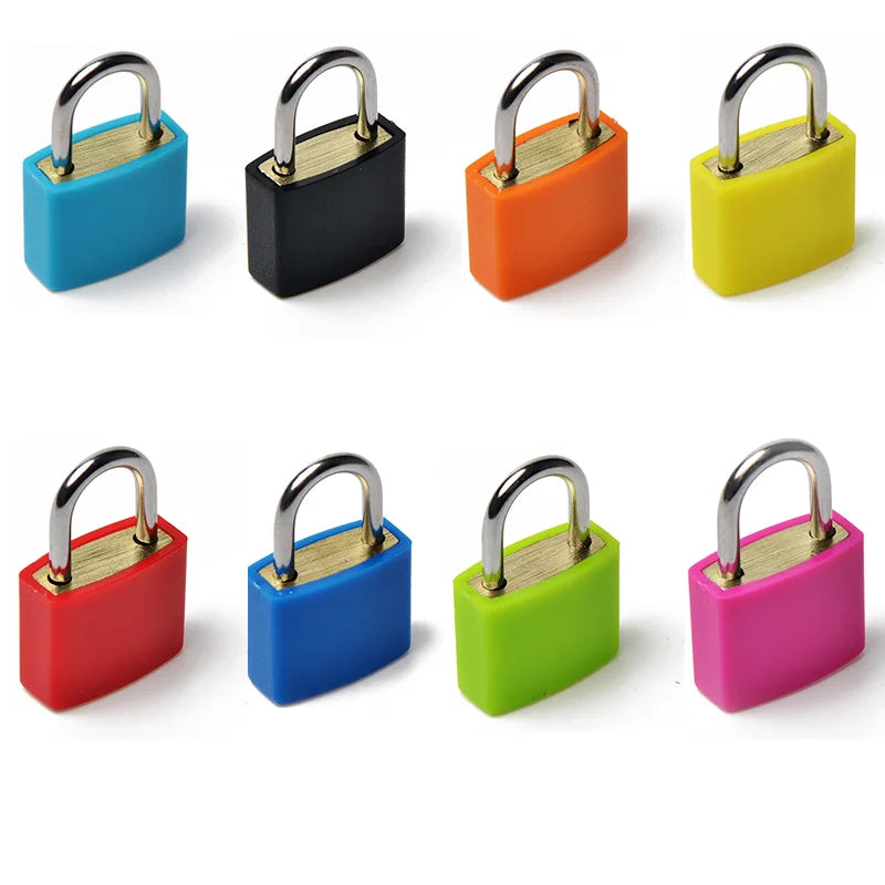 Small mini High Quality Strong Steel Padlock Travel Suitcase Diary Lock Luggage Schoolbag Anti-theft Security Padlock 2 Keys