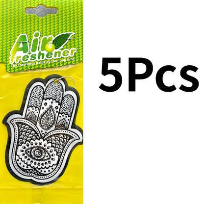 Hamsa Hand Pattern Hanging Car Air Freshener Assorted Fragrance Paper Scent Cards 5‑40 Pcs