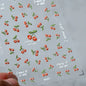 Fresh Sweet Fruits Strawberry Cherry Bowknot Love Heart Lemon 5D Nail Art Stickers Self Adhesive Decorations Nail Manicure Decal