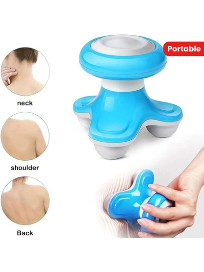 2026 Portable Mini 3D Triangular Massager, Portable Full Body Relief For Back, Legs, And Shoulders Battery（Batteries Not Includ）