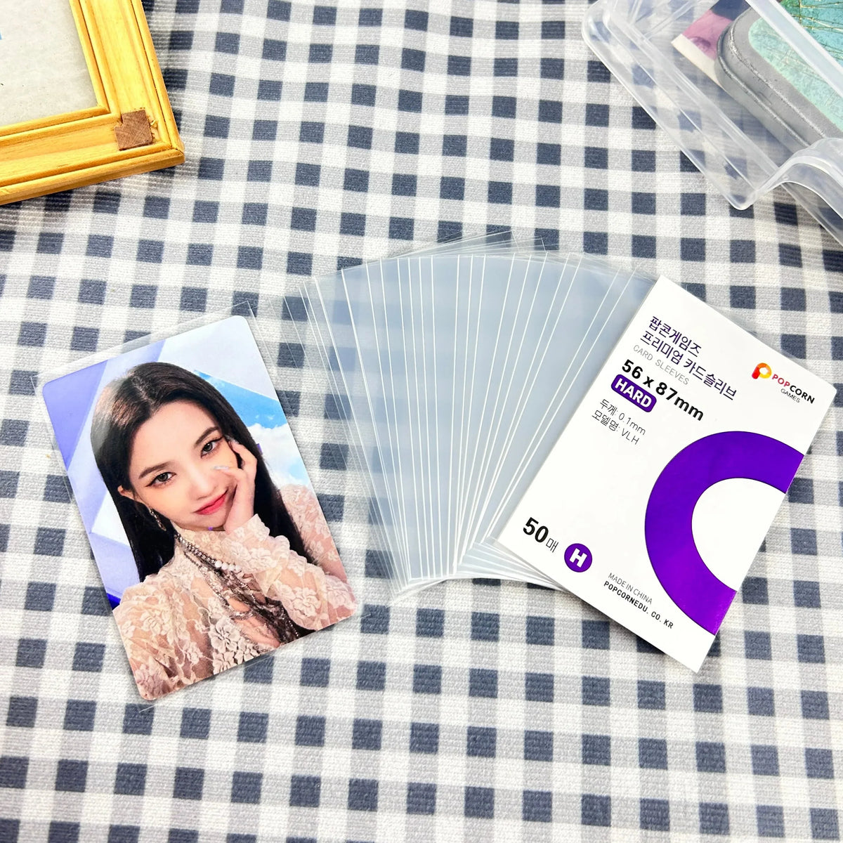 50-600Pcs Binder Photocard Transparent Kpop Idol Card Protective Sleeve Film Poker Protector Game Photos Holder Popcorn Sleeves