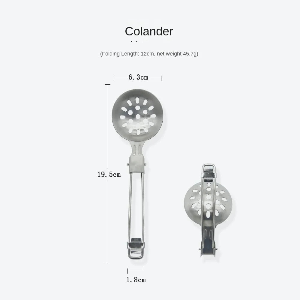 Folding Spatula Spoon Shovel Food Turner Portable 304 StainlessSteel Outdoor Camping BBQ Cooking Tableware Picnic Supplies ﻿