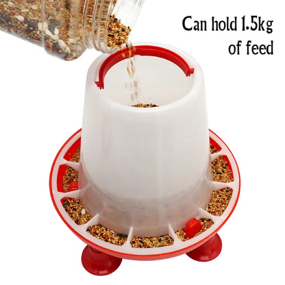 1Pc 1.5kg/3L Poultry Automatic Drinker Bucket Chicken Feeder Barrel Water Bucket Quail Drinking Farm Chicken Coop Water Supply