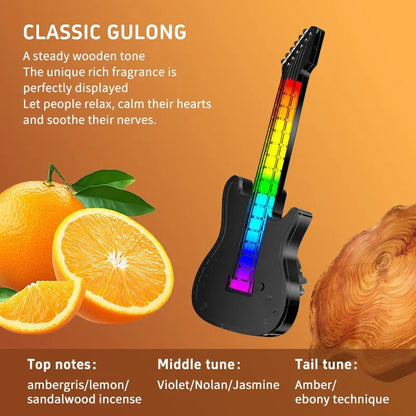 1PC Car Air Conditioner Vent Guitar Aromatherapy Atmosphere Light Perfume Fragrance Decorative Music Pickup Lamp Car Accessories