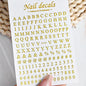 3D Metal Silver Flame Nails Stickers Gold Bronzing Stripe Lines Sliders Design Manicure French Nail Art Decoration Decal #Y2K
