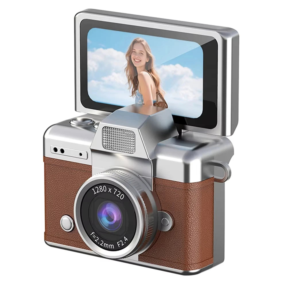 Ourlife Thumb Keychain Camera 1.47 Inch Flip Screen Retro CCD Mini Digital Camera HD Very Small Camcorder Video Recorder