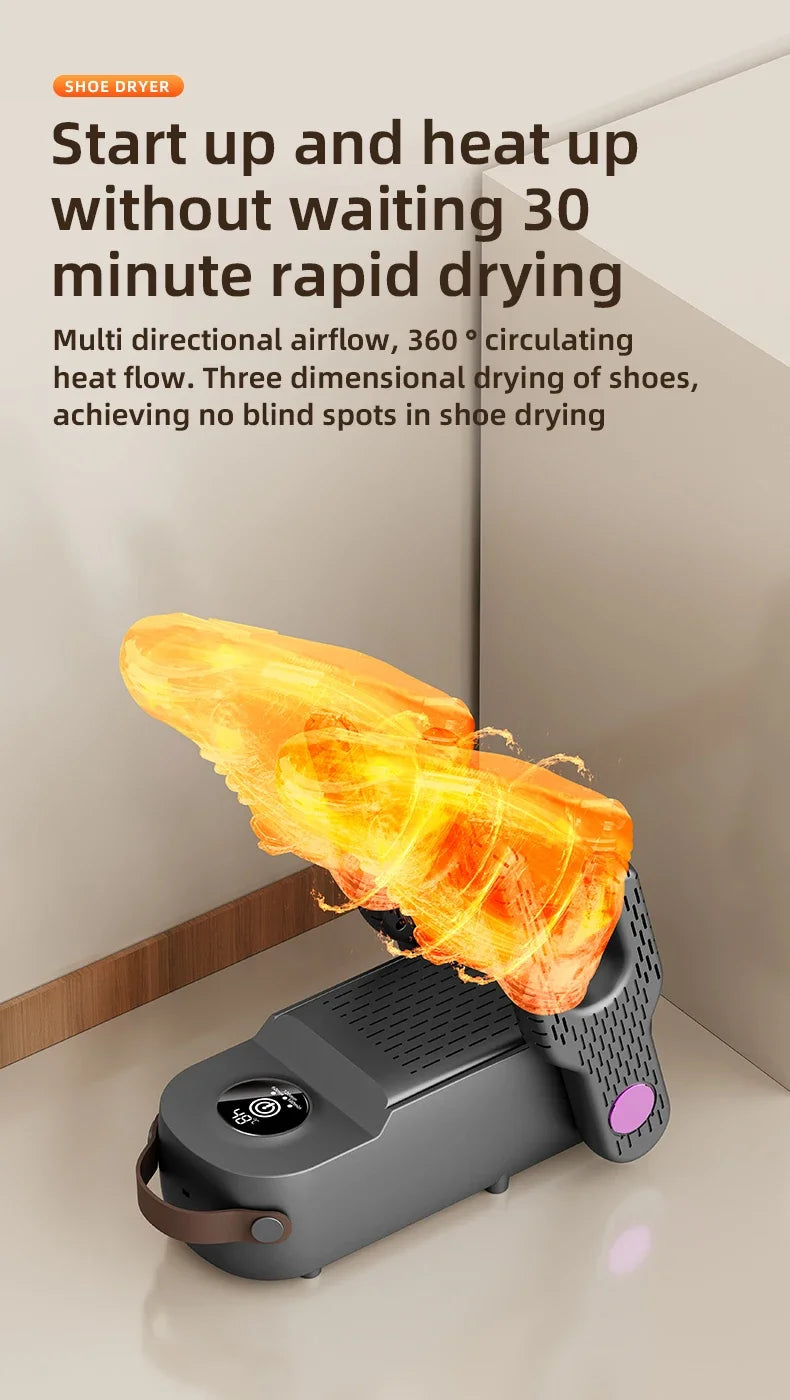 New 2025 Korean Style 4-Core Shoe Dryer Sterilizing & Deodorizing Foldable Smart Shoe Dryer Multi-Function Sock Dryer