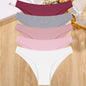 5PCS/Set Cotton Women's Panties Female Underwear Sexy Briefs Lingerie Smooth Comfortable Underpants Solid Color Pantys M-XXL