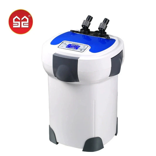 1200-3000L/h SUNSUN HW-3000 LCD Display 4-Stage External Canister Filter with 9W UV Sterilizer for Aquarium Fish Tank Adjustabl