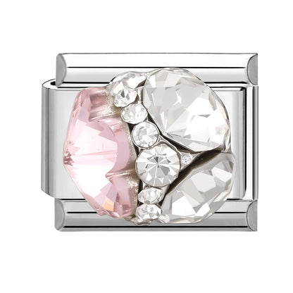 Zircon Pearl Heart Bow Candy Flower Butterfly Italian Charm Links Fit 9mm Stainless Steel Bracelet Personalized DIY Making Gifts