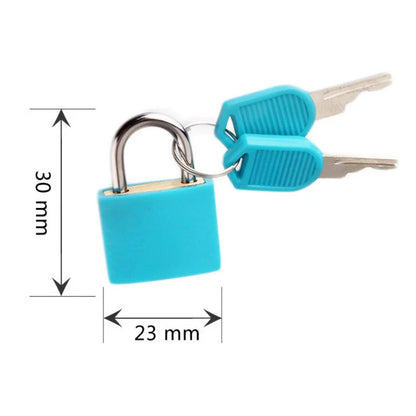 Small mini High Quality Strong Steel Padlock Travel Suitcase Diary Lock Luggage Schoolbag Anti-theft Security Padlock 2 Keys