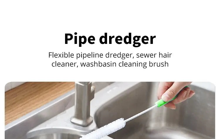 Pipe Dredging Brush Bathroom Sewer Hair Remove Sink Cleaning Brush 48/71cm Drain Cleaner Bendable Flexible Cleaning Tools