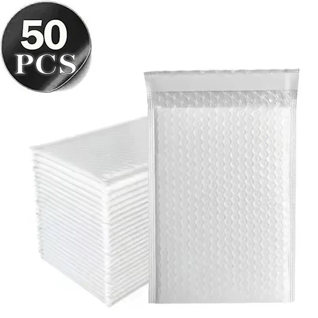 50Pcs Black Bubble Packaging Envelope Mailing Envelopes Mailer Poly Envelope for Shipping Self Seal Bubble Bags Padding