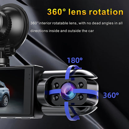 Dash Cam Vehicle DVR Video Recorder 4 Cameras for Cars Black Box Front Rear Internal Night Vision Loop Recording Dashcam Car 360