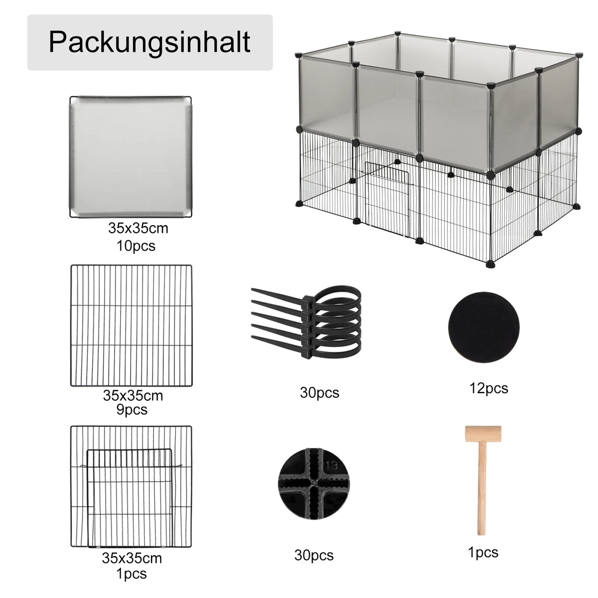 EUGAD Pet Playpen for Rabbits Small Animals Cats Kennel Puppies House Kitten Space Dogs Guinea Cages Outdoor Exercise Training