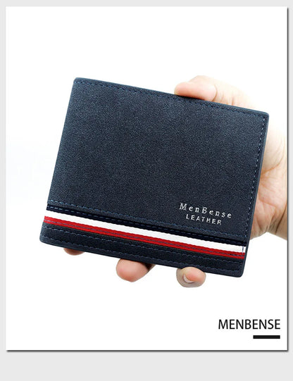 Short Men Wallets Zipper Coin Pocket Slim Card Holders Luxury Male Purses High Quality PU Leather Men's Wallet Money Clips